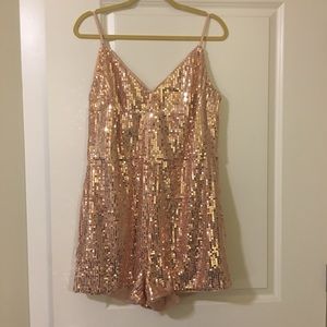 🚫SOLD🚫Forever 21 pink disco romper